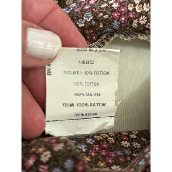 Jessica's Gunnies San Francisco vintage skirt, brown floral, prairiecore, 70s - Picture 5 of 6